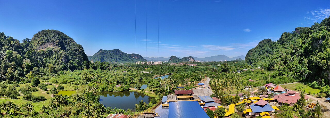 怡保打扪石灰岩和度假区路线场景